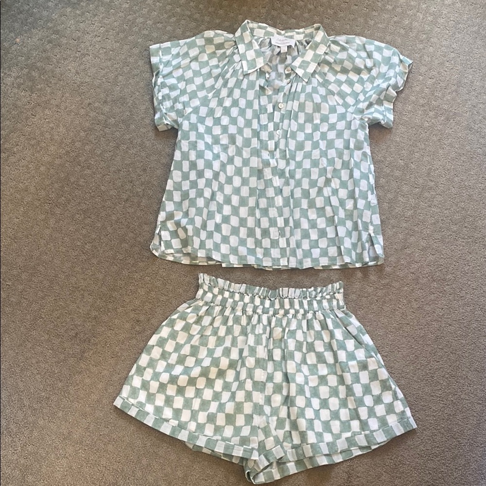 Cleobella Green and White Womens Matching Set